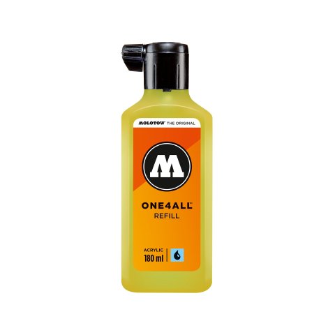 Molotow One4all Acrylic Marker, REFILL 180 ml, neon yellow fluorescent (220)