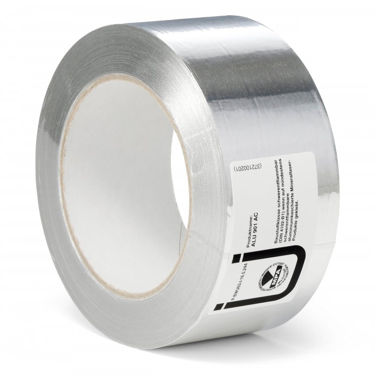 Aluminium adhesive tape according to DIN4102-B1
