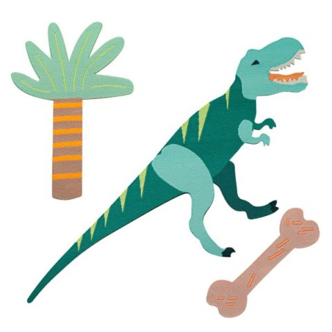 Pegatinas de tela para planchar 100 % poliéster, Dino Tiranosaurio