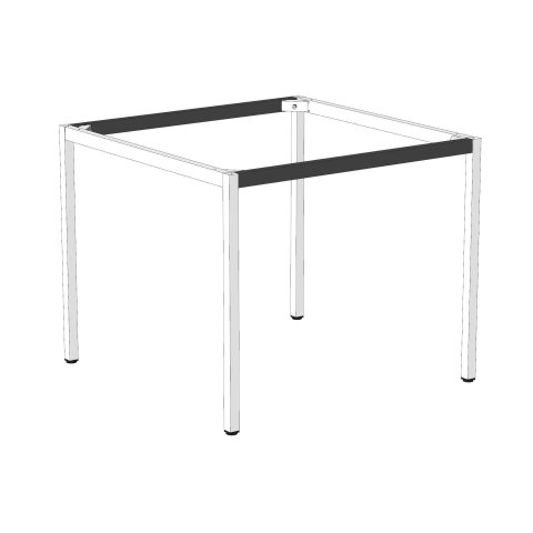 Modulor base del tavolo M Cornici, per l = 300 mm, grigio metallizzato, 2 pezzi