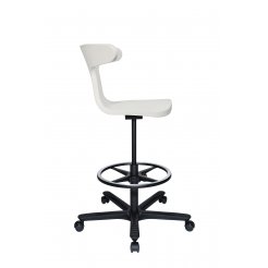 Wagner Office swivel chair W-ork high 560-760 x 400 x 370 mm, seat shell white