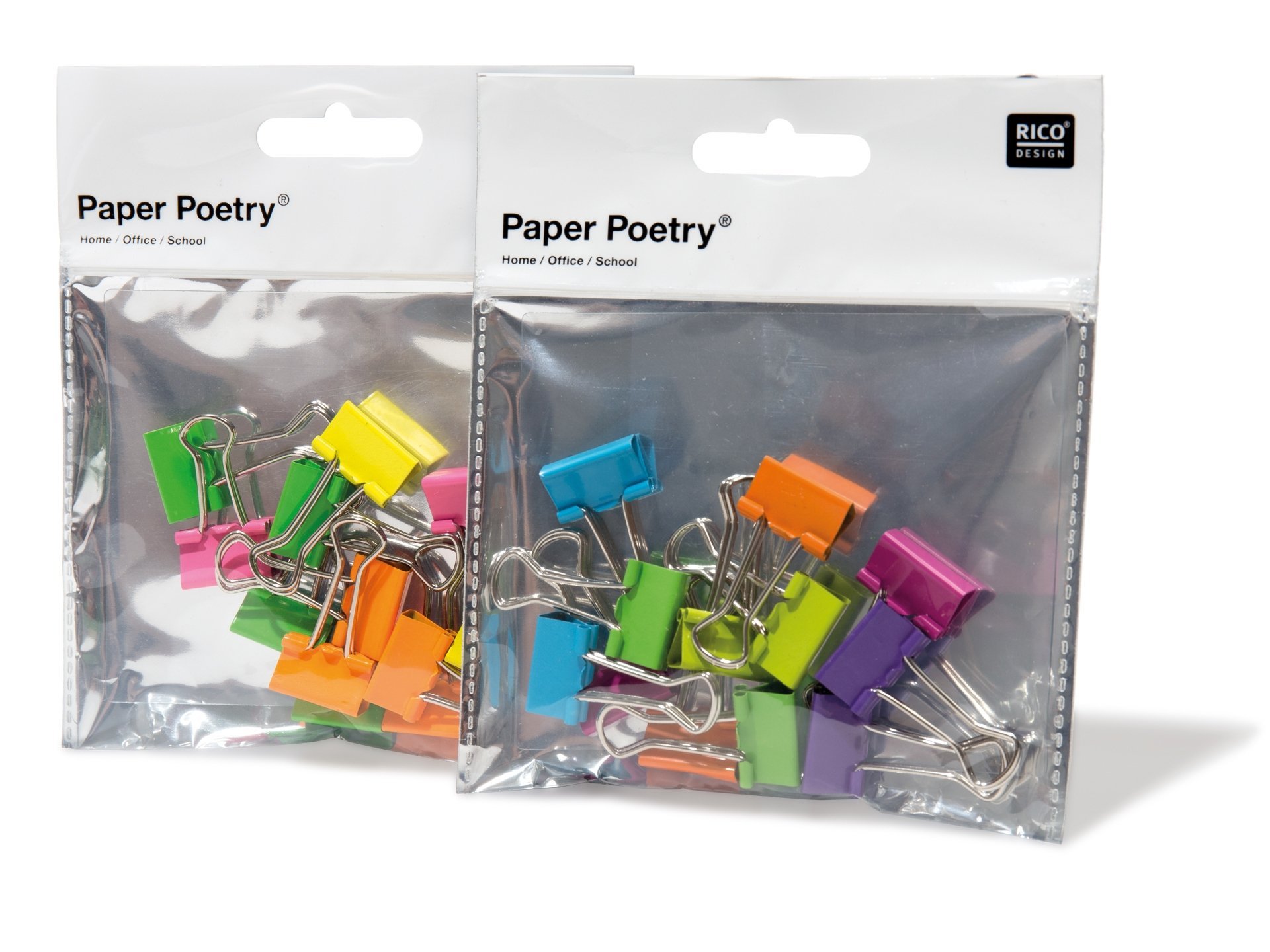 Paper Poetry Foldback Klammern schwarz 25mm 12 Stück