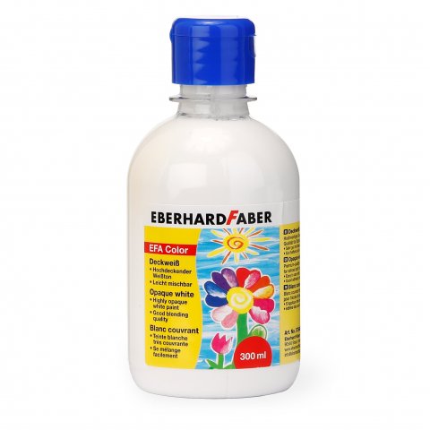 Eberhard Faber opaque white plastic bottle, 300 ml
