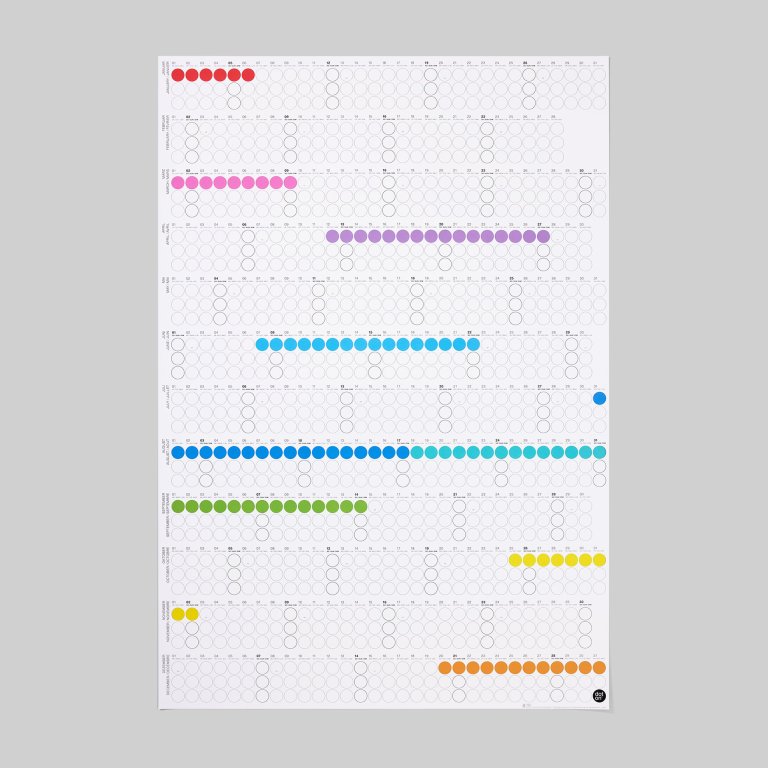 dot on Jahresplaner Hochformat, beidseitig nutzbar