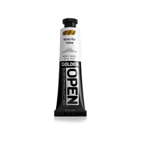 Golden Open slow-drying acrylics metal tube 59 ml, Nickel Azo Yellow (7225)