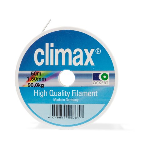 Climax polyamide perlon thread, transparent l=50 m on spool, ø 1,50 mm, up to 82,0 kg, transp.