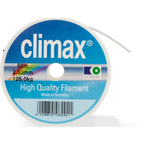 Climax polyamide perlon thread, transparent l=50 m on spool, ø 2,00 mm, up to 120,0 kg, transp
