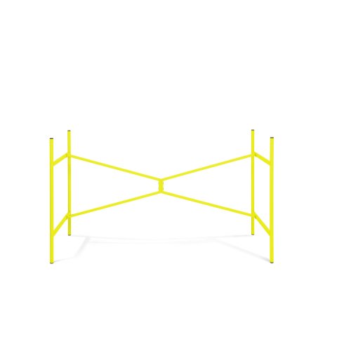 Modulor marco de mesa X Acero, 1260x700x715mm, amarillo azufre, RAL 1016 mate