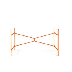 Modulor table frame X, Steel, 1265x700x715mm, Gerber red, 0506080, matt