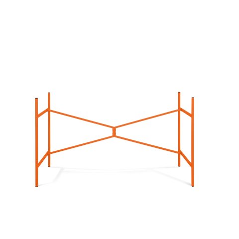 Marco de mesa Modulor X Acero, 1265x700x715mm, Gerber rojo, 0506080, mate