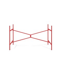 Telaio del tavolo Modulor X Acciaio, 1260x700x715 mm, rosso puro RAL 3028 opaco