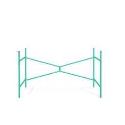 Modulor table frame X, Steel, 1265x700x715mm, malachite green, 1607050, matt