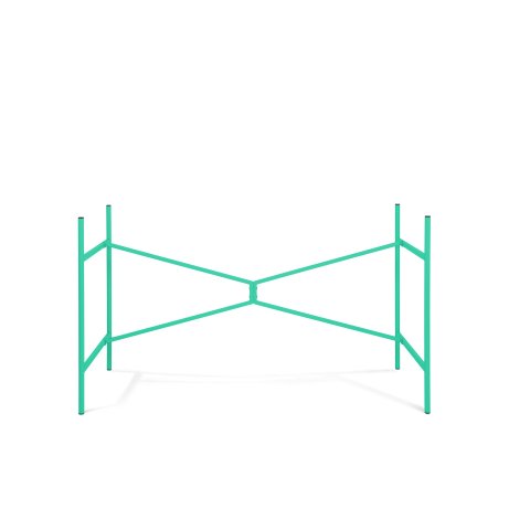 Modulor table frame X Steel, 1265x700x715mm, malachite green, 1607050, matt