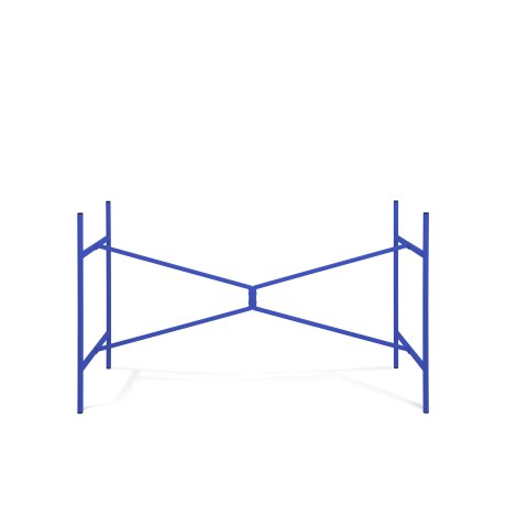 Modulor table frame X Steel, 1260x700x715mm, ultramarine blue RAL5002 matt