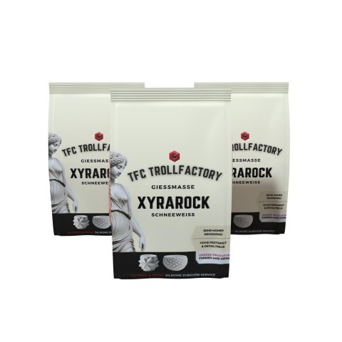TFC Xyrarock polvo de fundición cerámico blanco como la nieve Proporción de mezcla 4:1, 25 kg