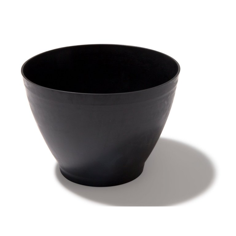 Plaster cast bowl, rubber