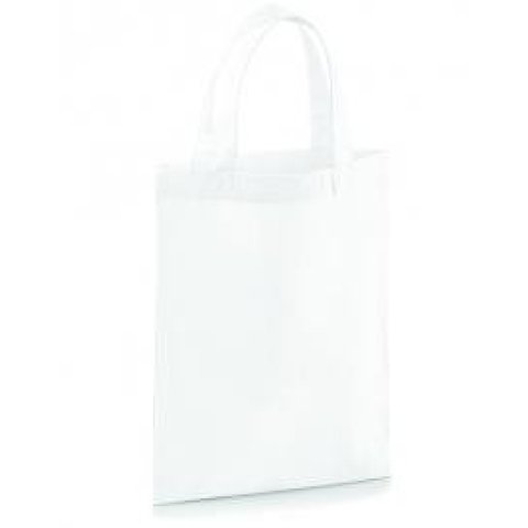 Westford Mill cotton bag, "juta bag ca. 190 x 250 mm, impugnatura corta, bianco