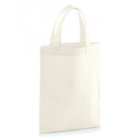 Westford Mill cotton bag, "gunny sack" ca. 190 x 250 mm, short handle, natural