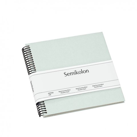 Semikolon Spiral-Fotoalbum Economy, innen creme 170 x 170 mm, Piccolino, 20 Seiten, moss