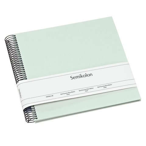 Semikolon Spiral-Fotoalbum Economy, innen creme 230 x 223 mm, Medium, 40 Seiten, moss