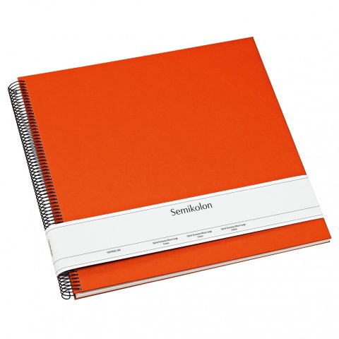 Álbum de fotos en espiral Semikolon Economy, interior crema 345 x 332 mm, Grande, 50 páginas, naranja