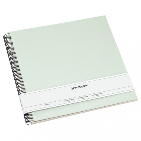 Semikolon Spiral-Fotoalbum Economy, innen creme 345 x 332 mm, Large, 50 Seiten, moss