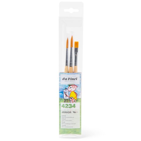 Da Vinci Junior Synthetics school brush , set set 4234, series 304:sz. 8;series 303:sz. 8,12
