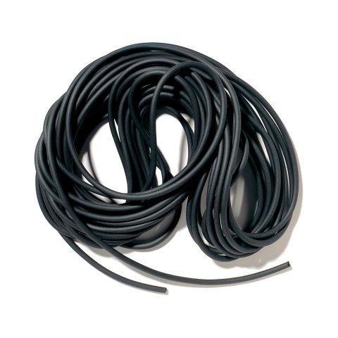 Foam rubber cord, round, black ø 6.0 mm, l = 10 m