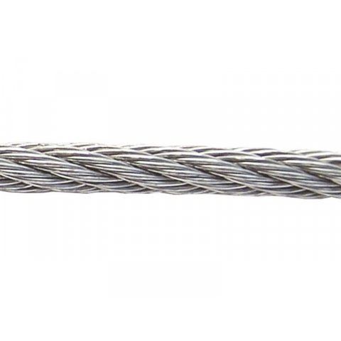 Cable de alambres de acero, galvanizado ø 2,0 mm, 5 x 7 + 1 (máx. 40 kg)