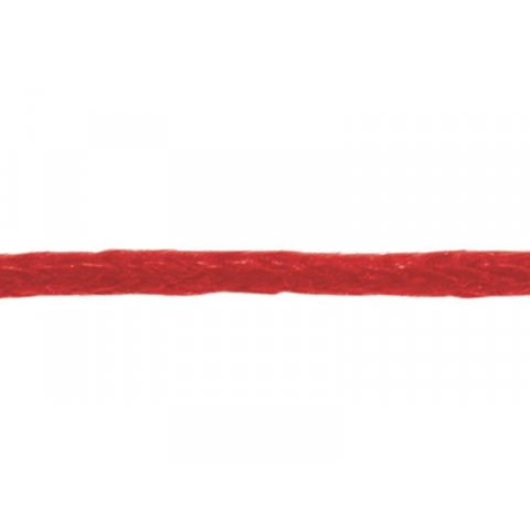 Cuerda de algodón encerada ø 1 mm, l = 6 m, rojo