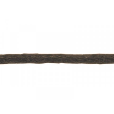 Cuerda de algodón encerada ø 1 mm, l = 6 m, marrón oscuro