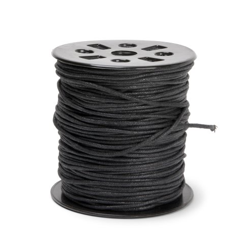 Baumwollschnur gewachst ø 2 mm, l = 100 m, schwarz