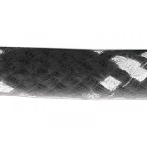 Polyester Flechtseil, Segelschot ø 8,0 mm, schwarz mit weißen Fäden