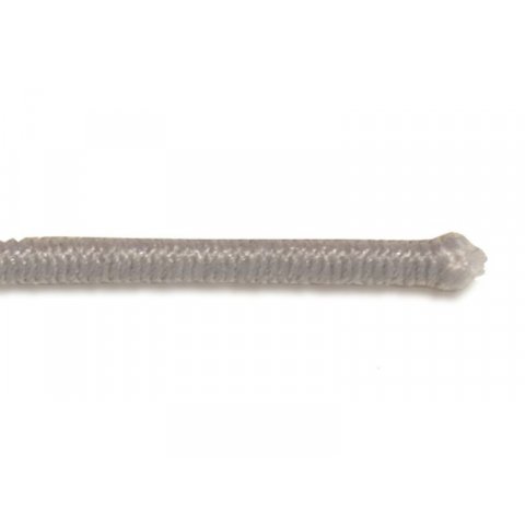 Rubber stretch cord, thin, coloured ø 1.5 mm, l=10 m, grey