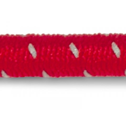 Cuerda de goma elástica con hilo reflectante ø = 3 mm, rojo (123)