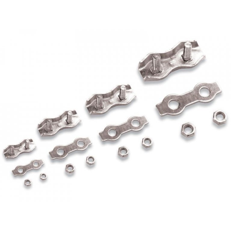 Duplex wire cable clamp