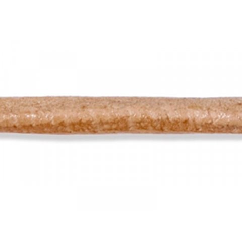 Cordón de cuero redondo, coloreado, por metros Cuero de búfalo, ø aprox. 3 mm, natural