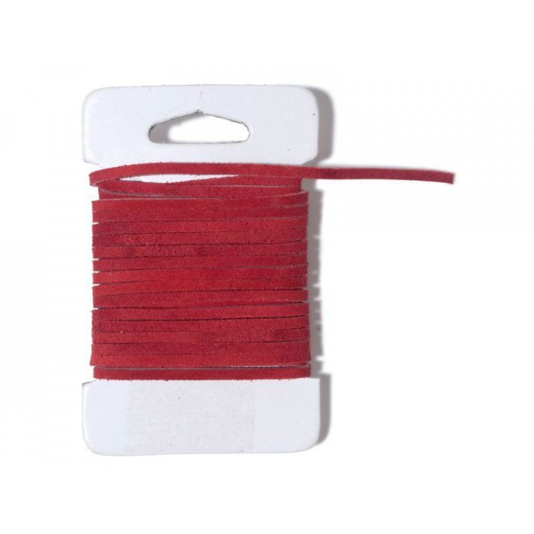 Suede leather strap, flat, coloured