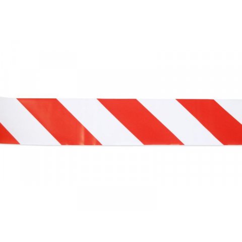 Nastro segnaletico per barriere 80 mm x 25 m, rosso/bianco a strisce diagonali