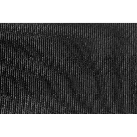 Seat belt webbing, polyester, fine weave th = 1.2 mm, w = 48 mm, black