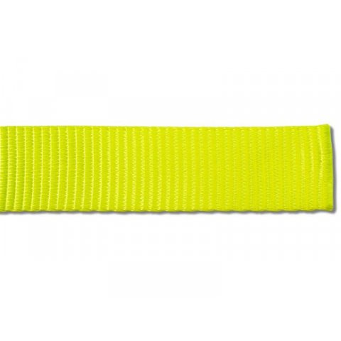 Cintura a nervature in poliestere, trama fine s = 1,2 mm, b = 25,0 mm, giallo neon