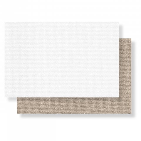 Cotton canvas, C weave, 330 g/m², primed w=1,08 m, medium structure, weak absorbent, white