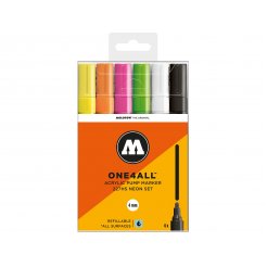 Molotow paint marker One4all 227HS, set of 6 Neon Kit, (166)