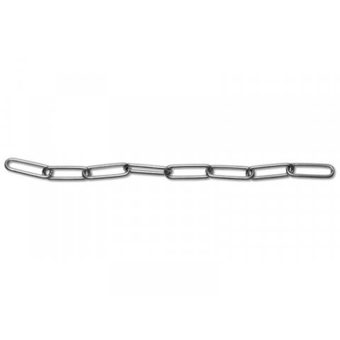 Steel link chain, welded 2.0 x 22.0 x 8.0 mm, galvanised