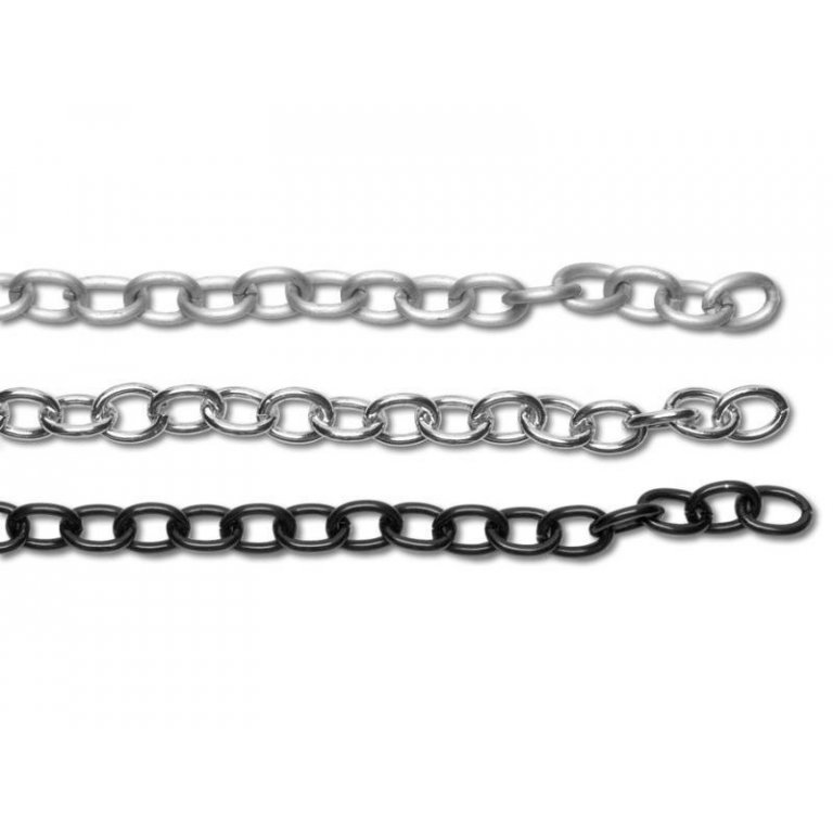 Aluminium link chain, non-welded
