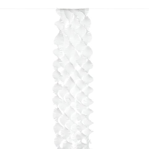 Krepp-Girlande gedreht 7 Stück, je 3 m, b = 17,5 cm, FSC Mix, weiß