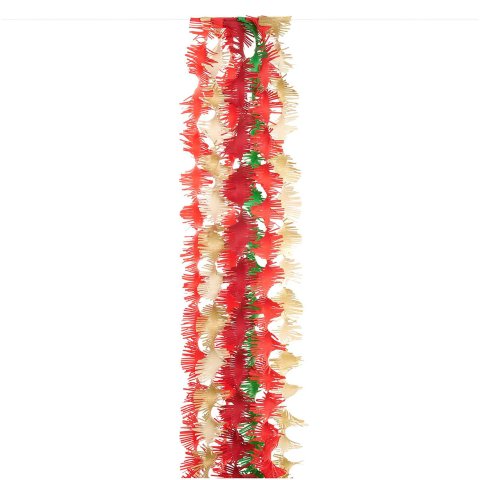 Krepp-Girlande gedreht 7 St., je 3 m, b = 17,5 cm, FSC Mix, rot/grün/gold