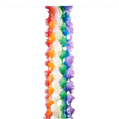 Krepp-Girlande gedreht 7 Stück, je 3 m, b = 17,5 cm, FSC Mix, regenbogen