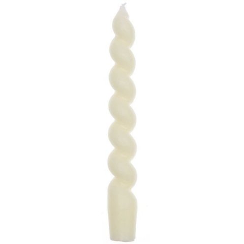 Spiral candle Ø 2,4 cm, h = 18,5 cm, eggshell