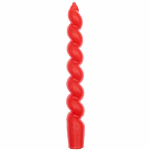 Spiral candle Ø 2,4 cm, h = 18,5 cm, red